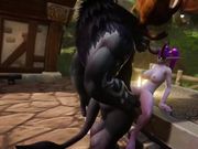 Cum Drinking Ritual Ceremony Threesome  Warcraft Porn Parody