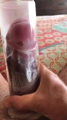 self pumping it giant and lots of cum