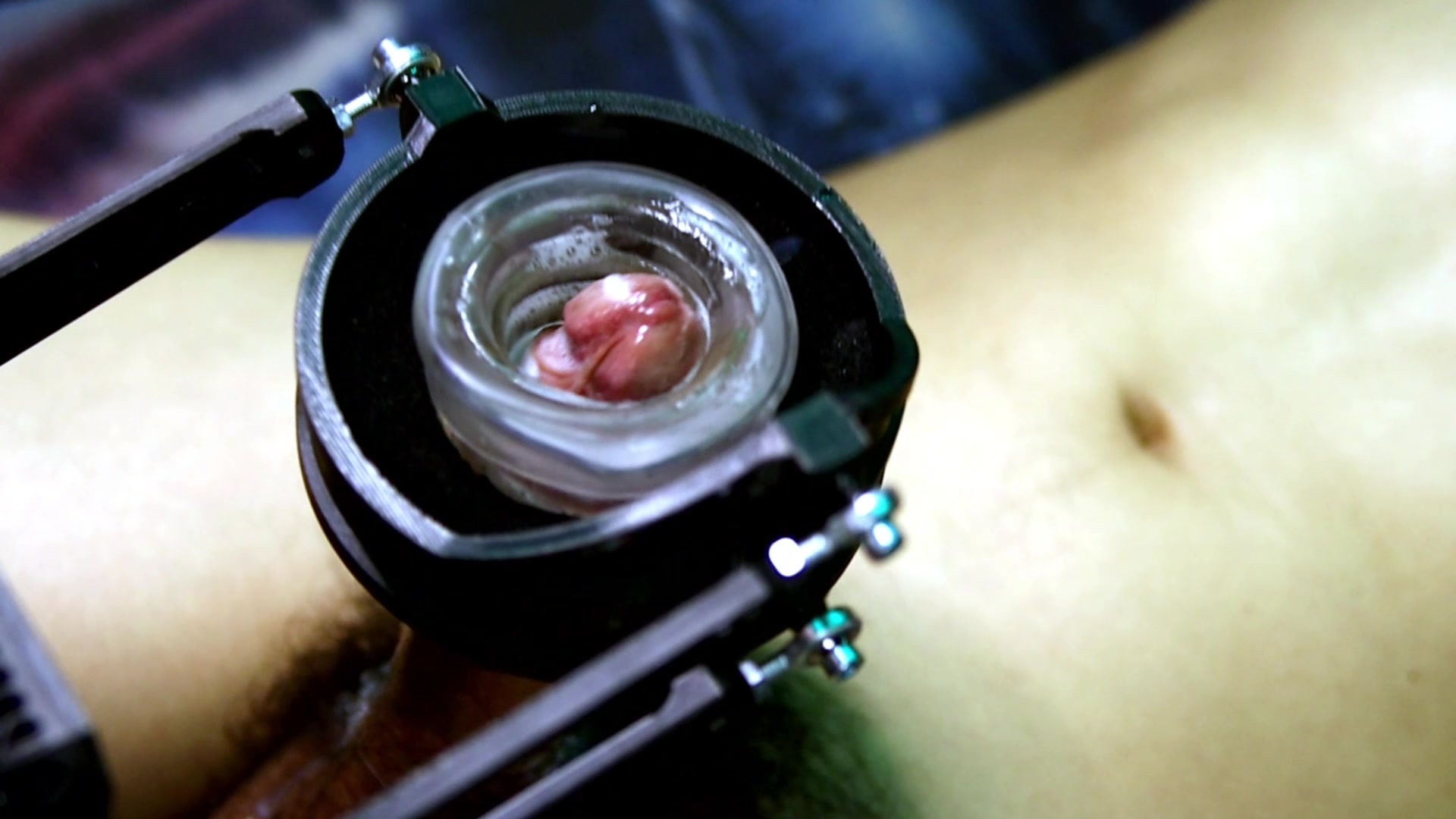 How long can this poor penis withstand the movements of a BDSM machine?