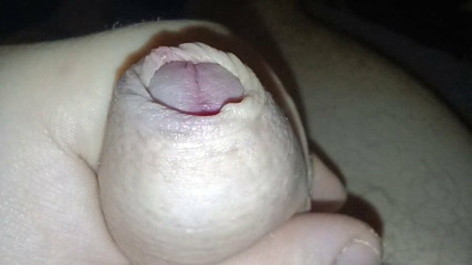 Close up uncut cock