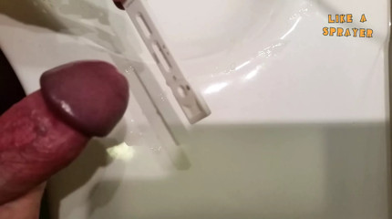 Amateur solo handjob and cumshot on a Covid-19 test. Huge cock and big load of cum, moaning while I cum