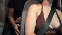 enger Shows His Dick to a Naughty App Driver and Grabs Her Tits