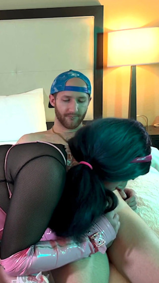 Hot Trans Woman in Chastity Fucked and Sucking - Compilation 7 thumbnail
