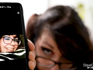 Boyfriend watching a video of me cheating during a blowjob