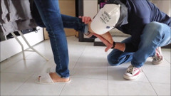Foot Worship During Houseworks