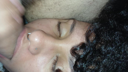 HOT CREAMPIE IN HORNY BITCH'S MOUTH, SHE LOVES IT