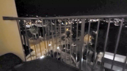 Risky Exhibition. I Play In Bed Then Walk To The Balcony And Show Me Hole To The World Also Open The Room Door