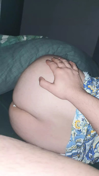 Step son hand slip on step mom big white ass