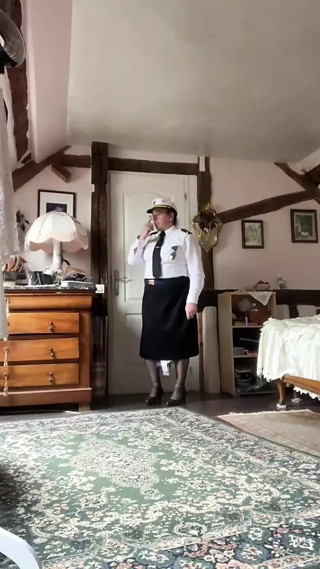 Dressed as a captain for a day