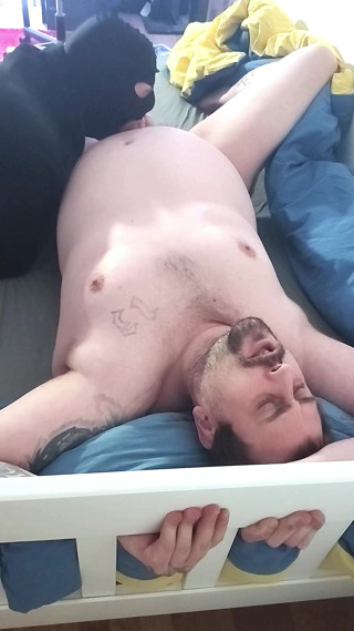 Wake up blowjob from the neighbor
