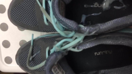 Jizz on my girlfriend running shoes