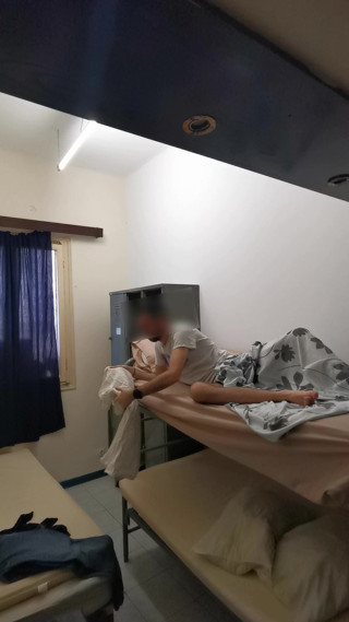 Cumming on sailor's Uniform in the Barracks