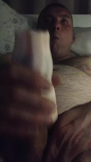 Straight guy in short jerk off with masturbator 10