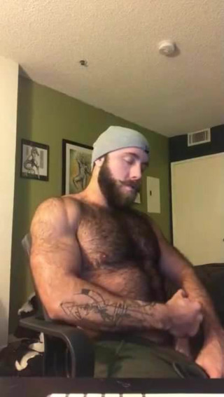 Hairy Lumberjack Shows Off his Cock ( No Cum )