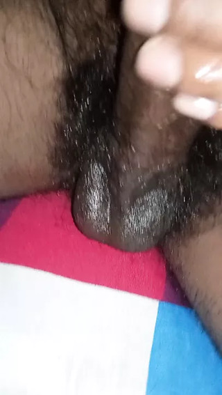 Boy with a big cock enjoys solo orgasm
