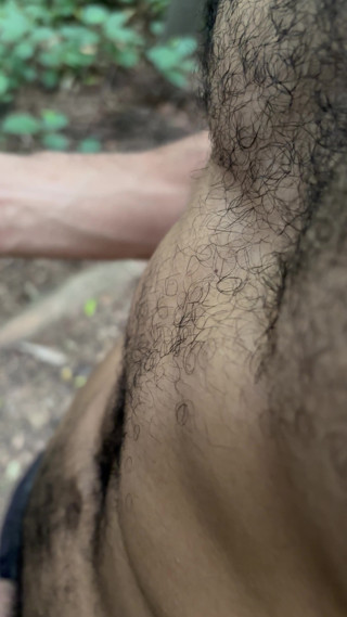Big dick, male masturbating and ejaculating in a public street.