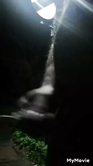 Cum on Main Road at night