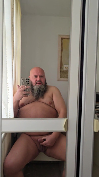 Seated Mirror Masturbation