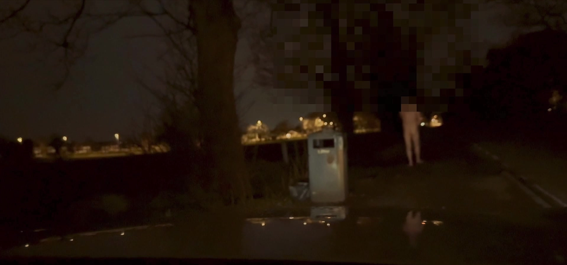 Compilation of me naked and wanking from various places this week, when the car passed my legs and bum in air was caught