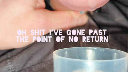 Edging my cock until I fail and squirts powerful sperm jets