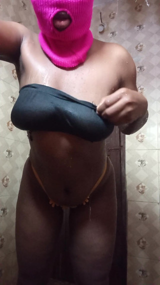 Bath, sucking my nipples and waiting for my stepbrother