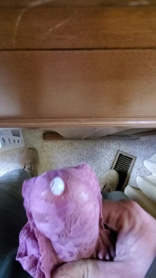 Cum in step mom's sexy thong