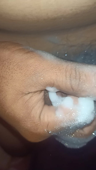 Mr. Orange Enjoying the sensation of soap.