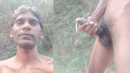 Rajesh Playboy 993 Outdoor Masturbating Big Cock and Outside Cumming in the Jungle
