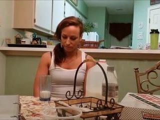 Beth does the milk challenge