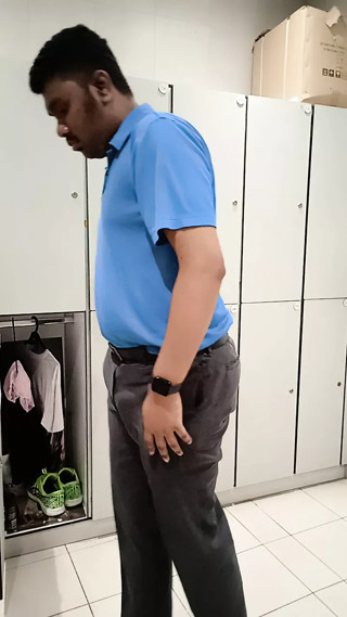 Inside changing room