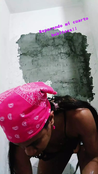 Naughty White Construction Helper Shows Her Squirt On Her Work Tools For Her Master