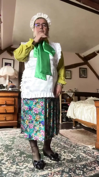 In a boniche outfit with a floral skirt for a day