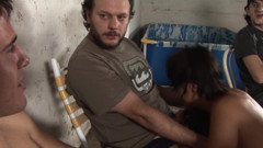 Bitch pleasures many cocks