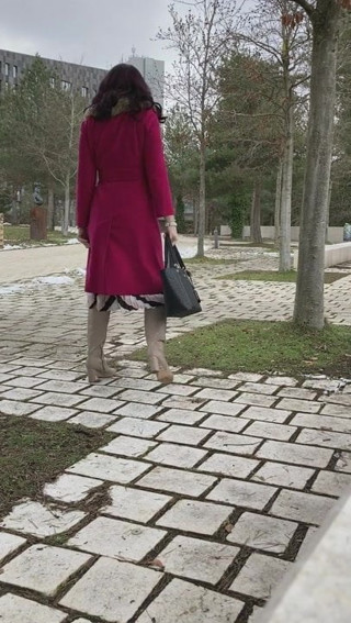 Magenta coat, I LOVE it!