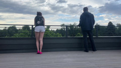 Dickflash Roof Cafe Adventure Cum Inside