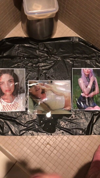 cum tribute onto 3 skanks on my shower floor