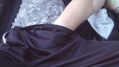 In the Car in the Parking Lot, My Stepmom Jerks off My Dick