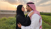 Arabian stepsister went for a walk in the fields and had other plans !