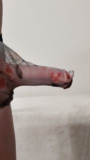 Caught in my see through underwear 