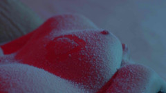 Snow Falling on My Tits and Pussy - Softcore Christmas Tease Closeup