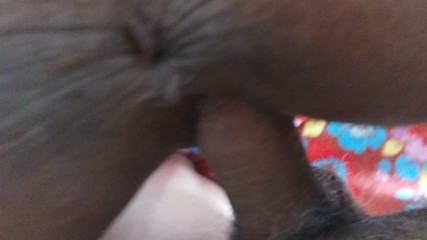 Very close Cock going in and out maid's ass and pussy
