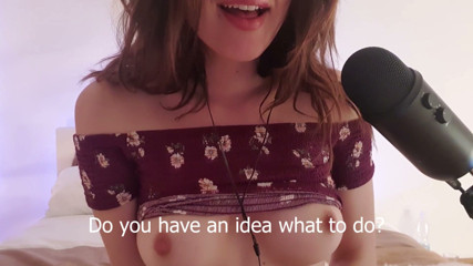 German teen tells you exactly how to lick her pink holes (German JOI)