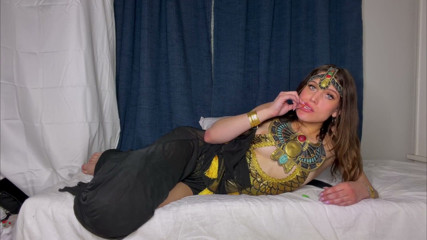 Santana's Cleopatra Giantess Fantasy 4K POV Divine Devouring Awaits!