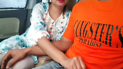 Cute Desi Indian Beautiful Saara Bhabhi Gets Fucked with Huge Dick in car outdoor risky