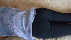 I Pull Down My Stepmother's Jeans, Masturbate with Her Ass and Give Her Lots of Cumshots