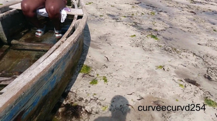 Flashing Twerking at a Beach in Africa