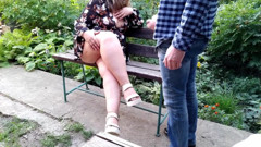 Stepson Cums on Stepmother's Bare Legs