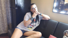 Smoke break on the couch