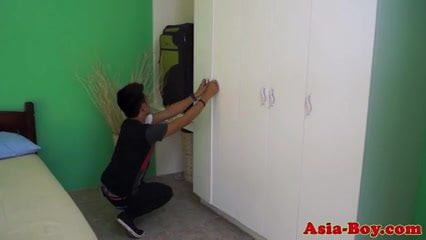 Asian twink assfucking before facial