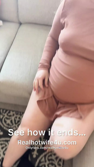 Quickie for pregnant hotwife - takes creampie home to her husband